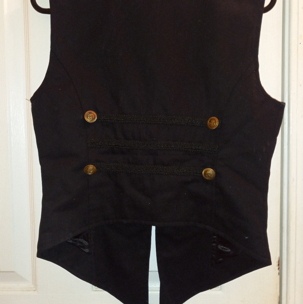 Burleska Miriella Ladies Waist Coat Black Twill 26” - Picture 4 of 8